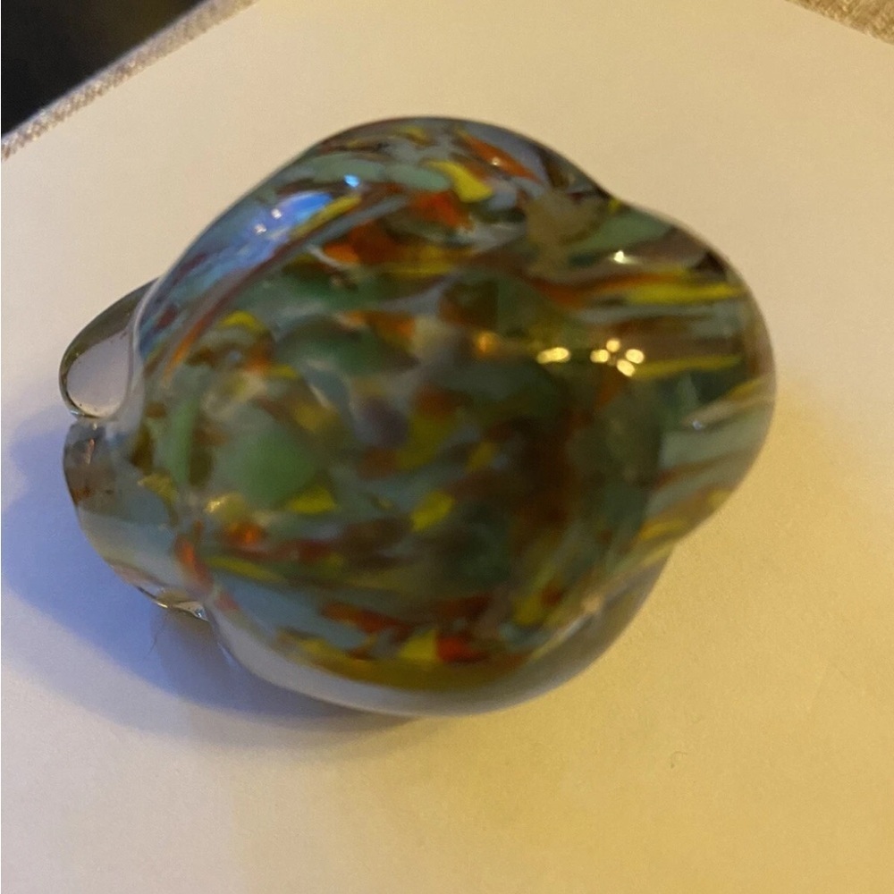 Vintage Blown Art Multicolor Glass Bird Figurine Paperweight Made in Japan - Picture 5 of 9